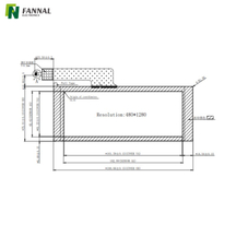 6.8インチ 静電容量式タッチ スクリーン | G+G | I²C インターフェイス